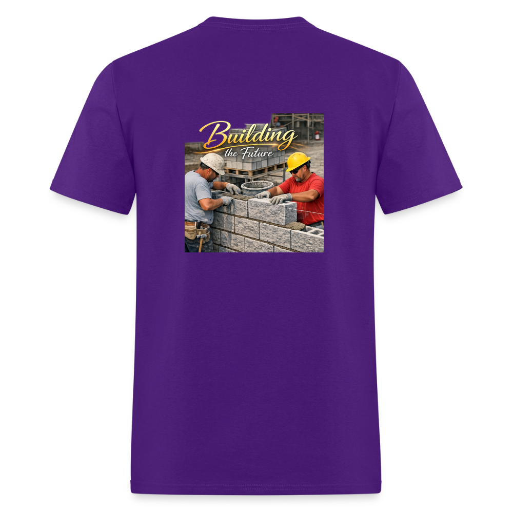 "Building the Future" | Masonry & Bricklayer Men's T-Shirt - purple
