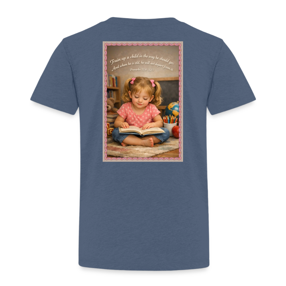 Homeschool Granddaughter | Girls' T-Shirt - heather blue