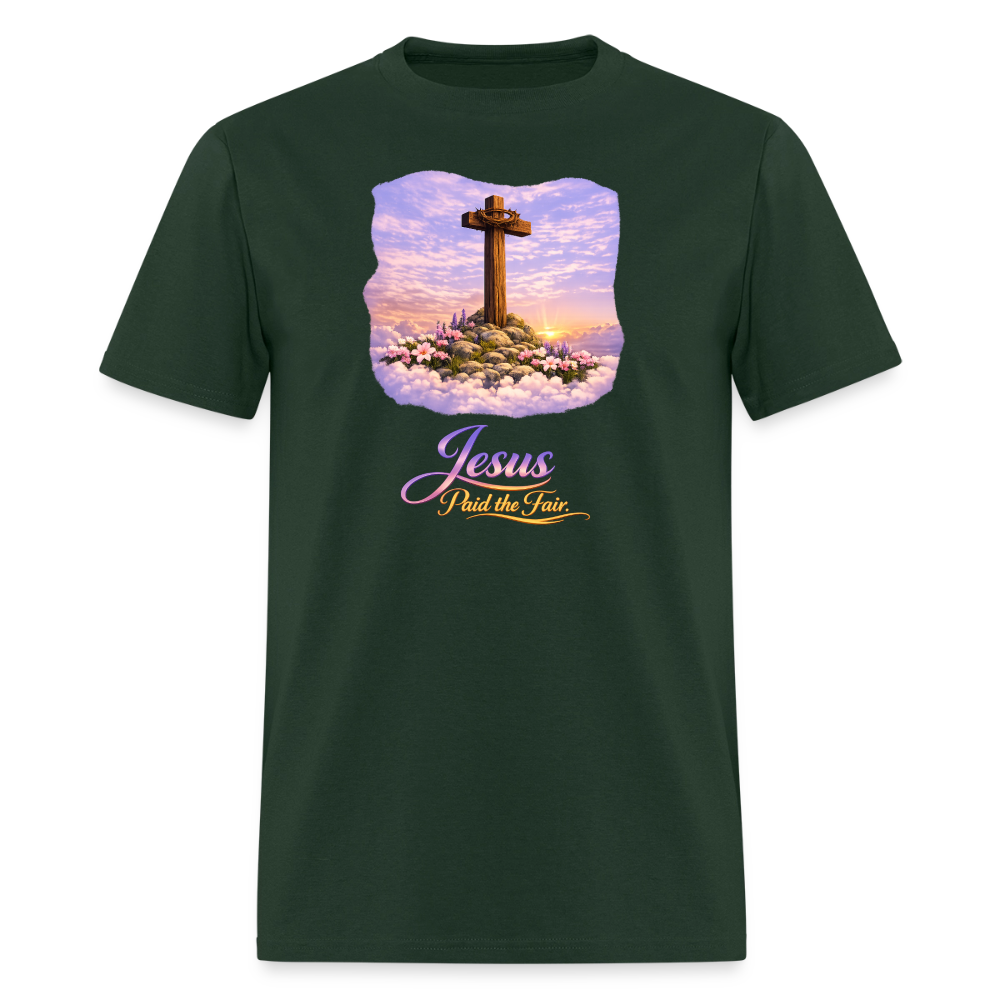 Jesus Paid the Fair | Men's T-Shirt | GILDAN 5000 - forest green