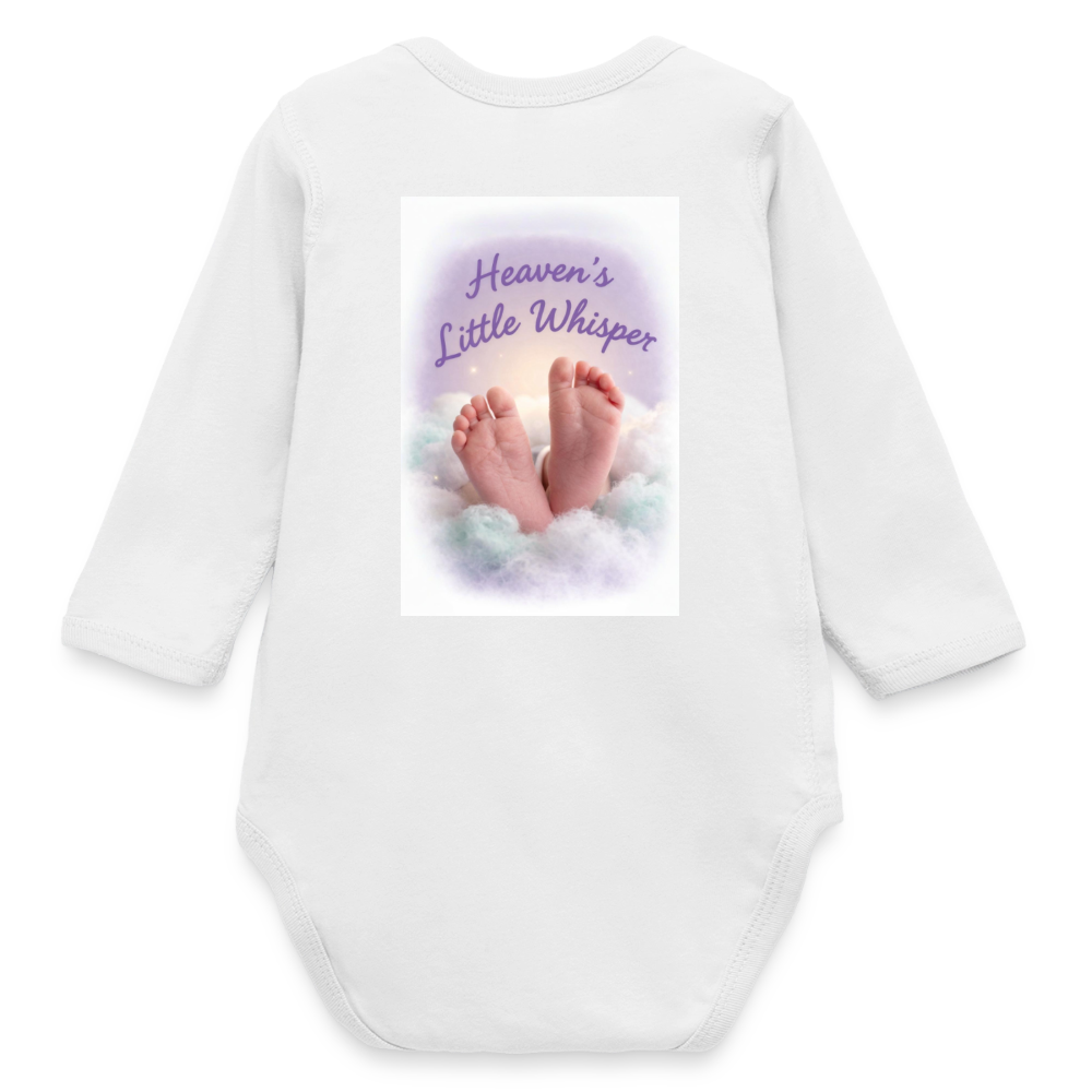 Fresh From Heaven | Long Sleeve Baby Bodysuit - white