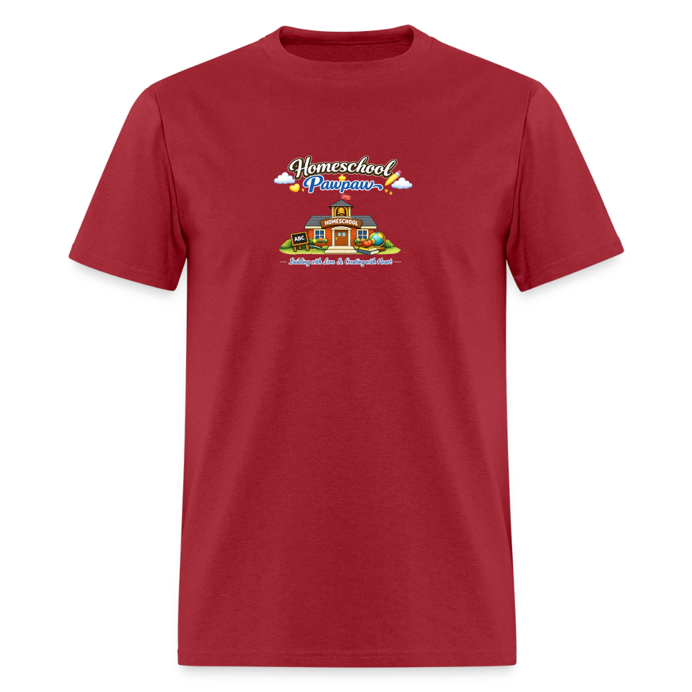 Homeschool Pawpaw | Men's T-Shirt | GILDAN 5000 - dark red