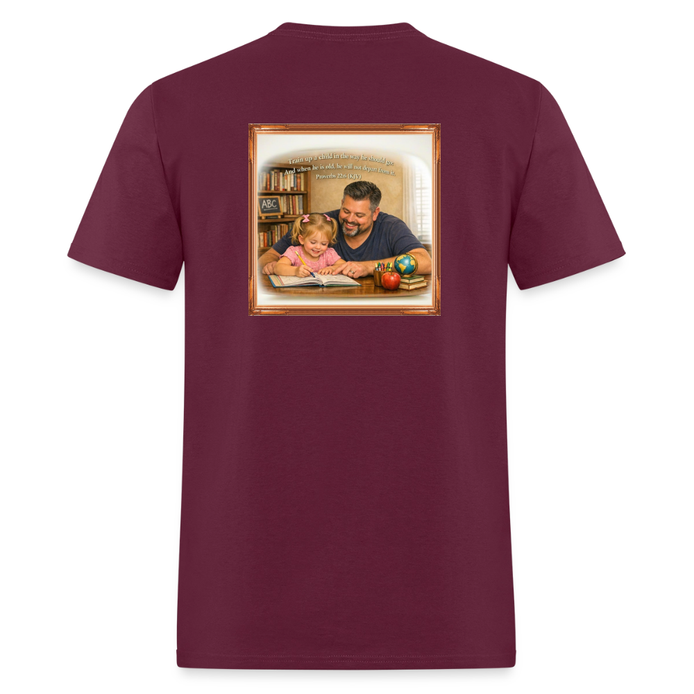Homeschool Daddy | Men's T-Shirt GILDAN 5000 - burgundy