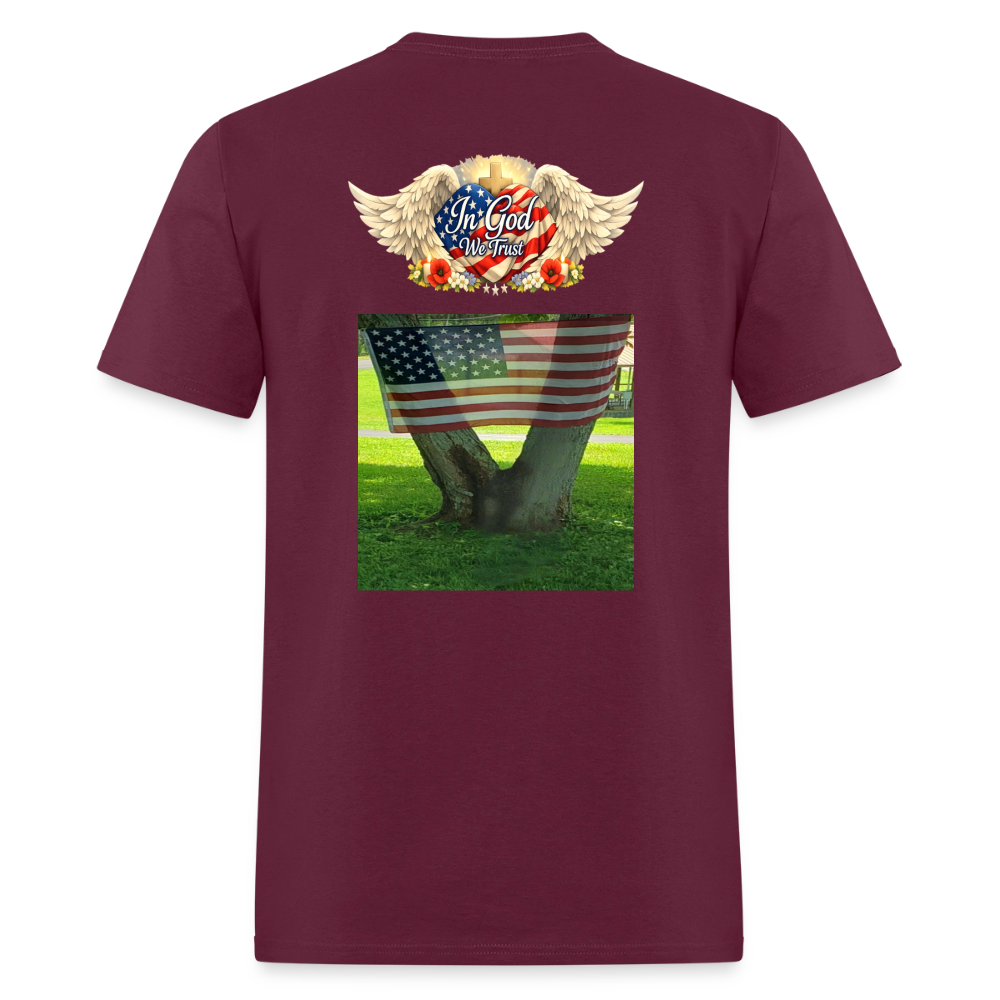 Memorial Day — "Your Sacrifice is Never Forgotten" | Men's T-Shirt — Classic Edition - burgundy