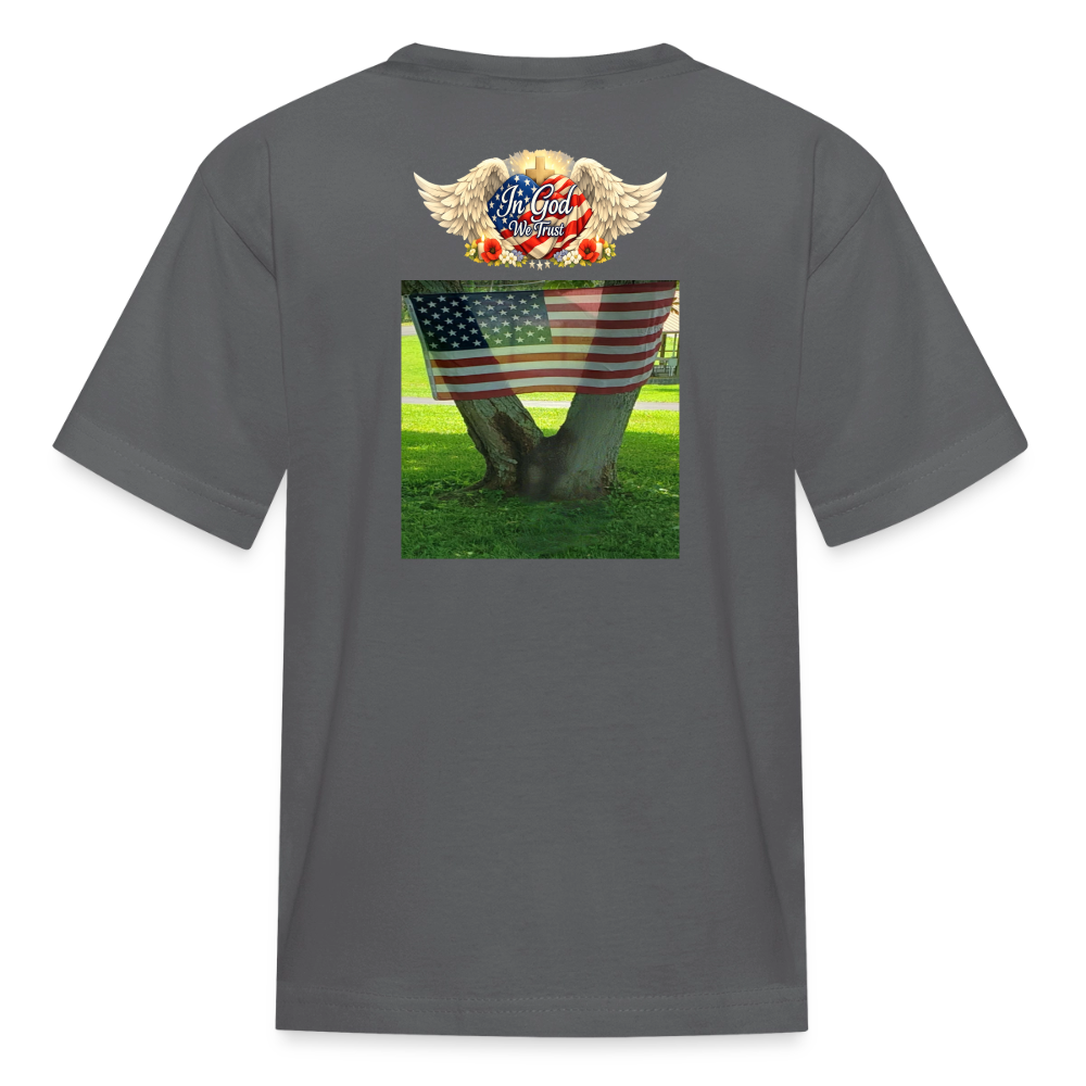 Memorial Day — "Your Sacrifice is Never Forgotten" | Kids' T-Shirt — Classic Edition - charcoal