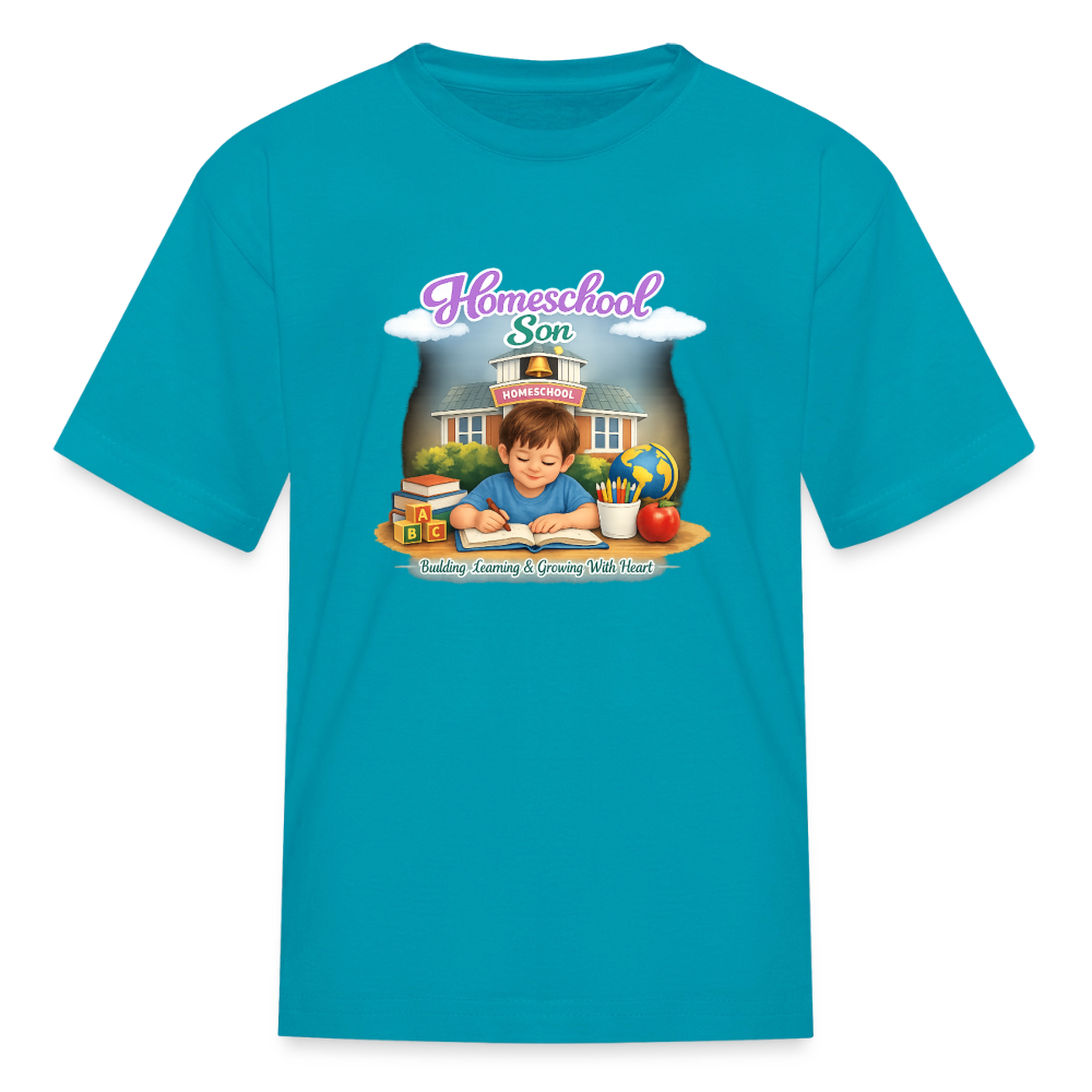 Homeschool Son | Boys' T-Shirt - turquoise