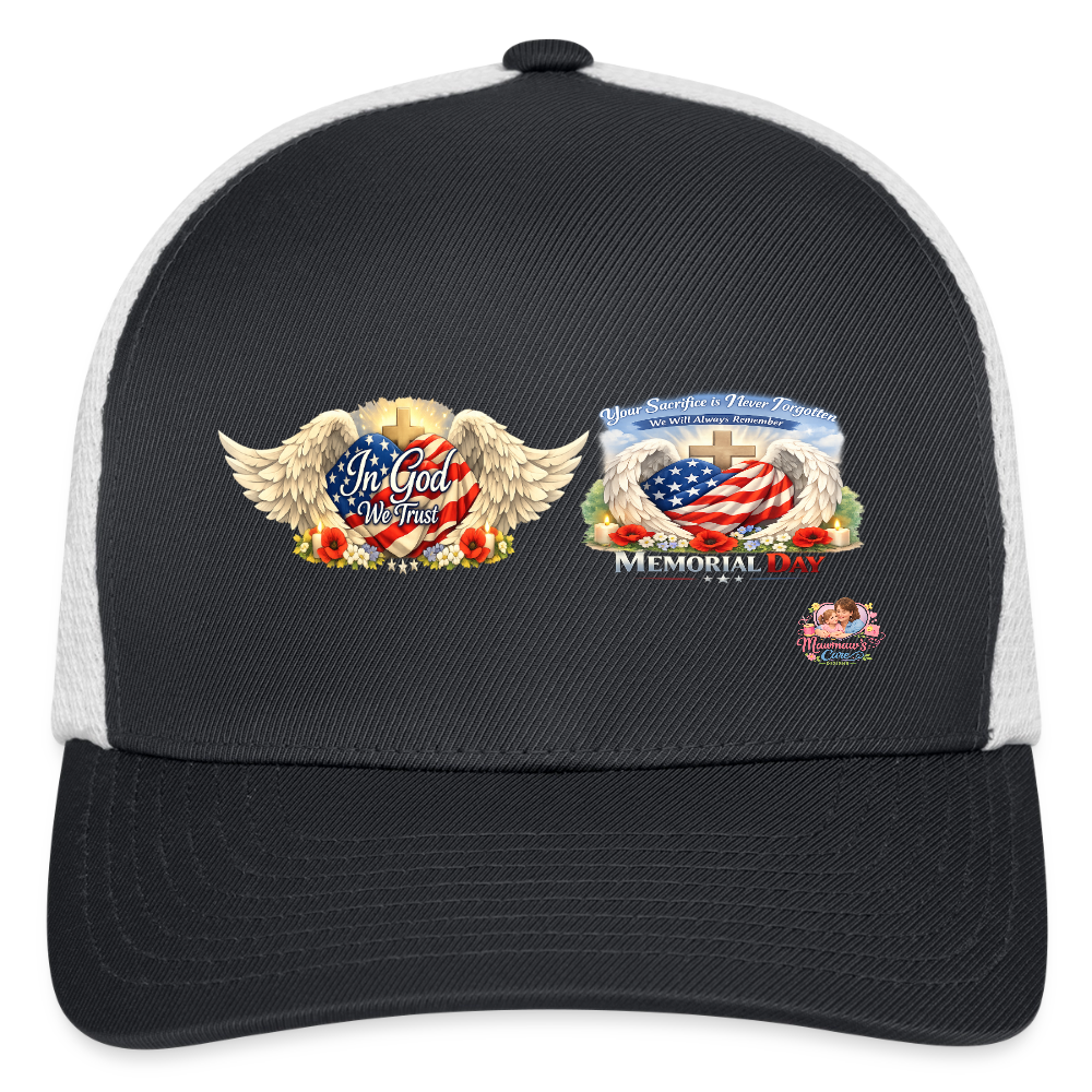 Memorial Day - Your Sacrifice is Never Forgotten | Flexfit Fitted Baseball Cap - dark gray/white