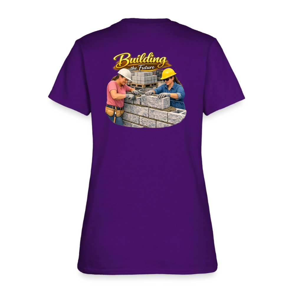 "Building the Future" | Masonry & Bricklayer Women's T-Shirt - purple