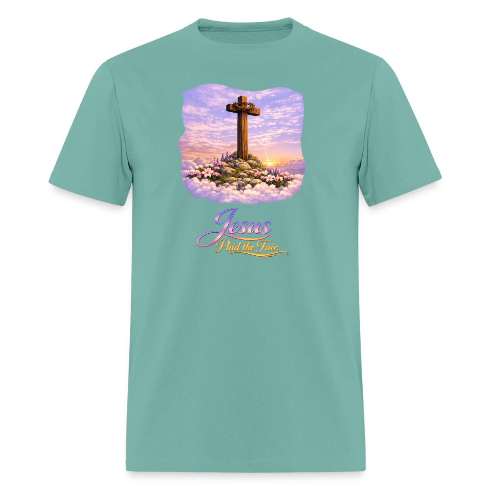 Jesus Paid the Fair | Men's T-Shirt | GILDAN 5000 - aquatic