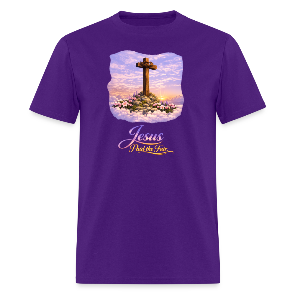 Jesus Paid the Fair | Men's T-Shirt | GILDAN 5000 - purple