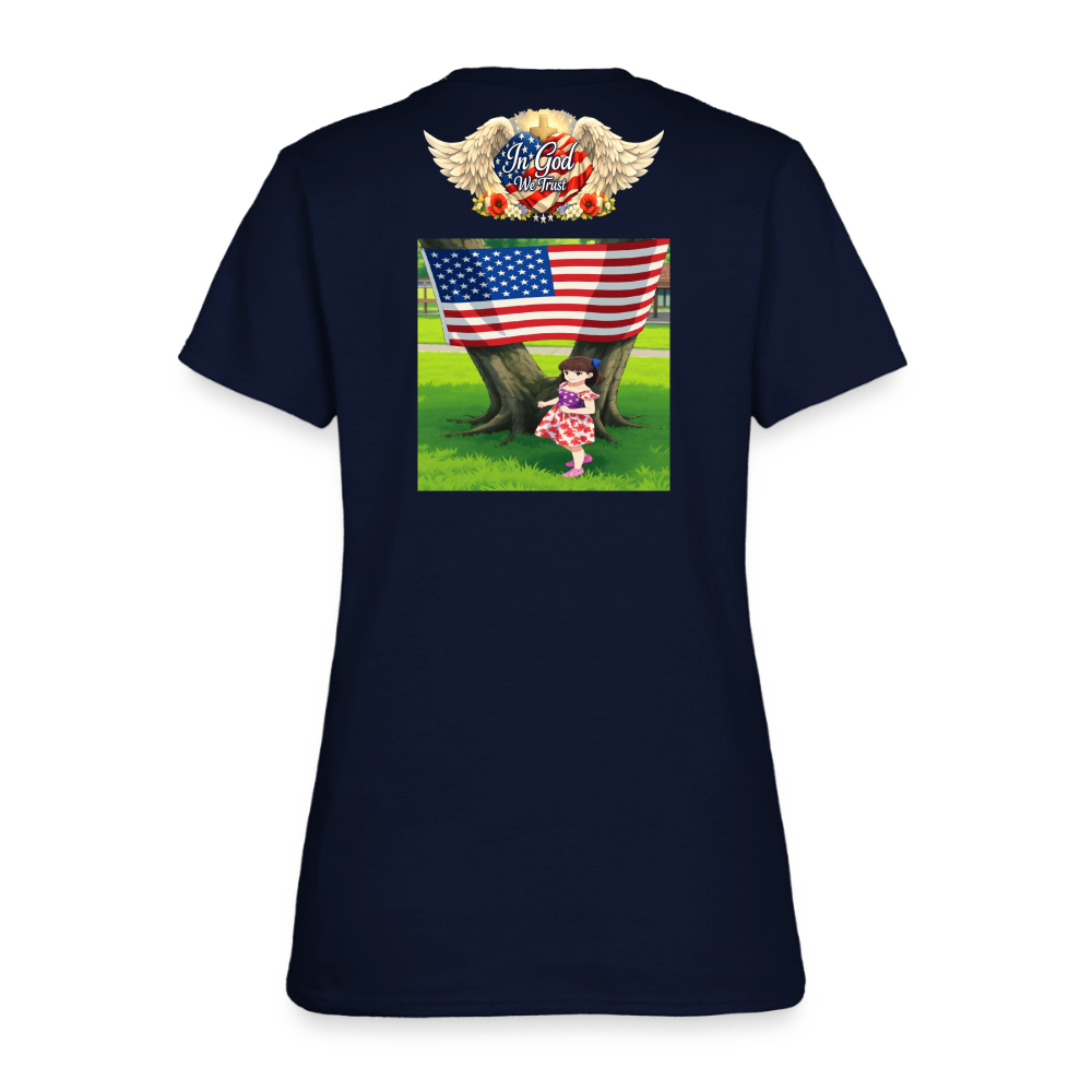 Memorial Day — "Your Sacrifice is Never Forgotten" | Women's T-Shirt - navy