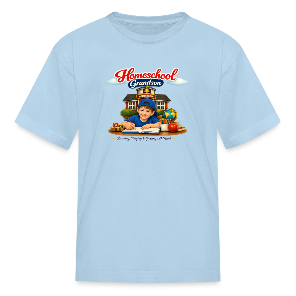 Homeschool Grandson | Boys' T-Shirt - powder blue
