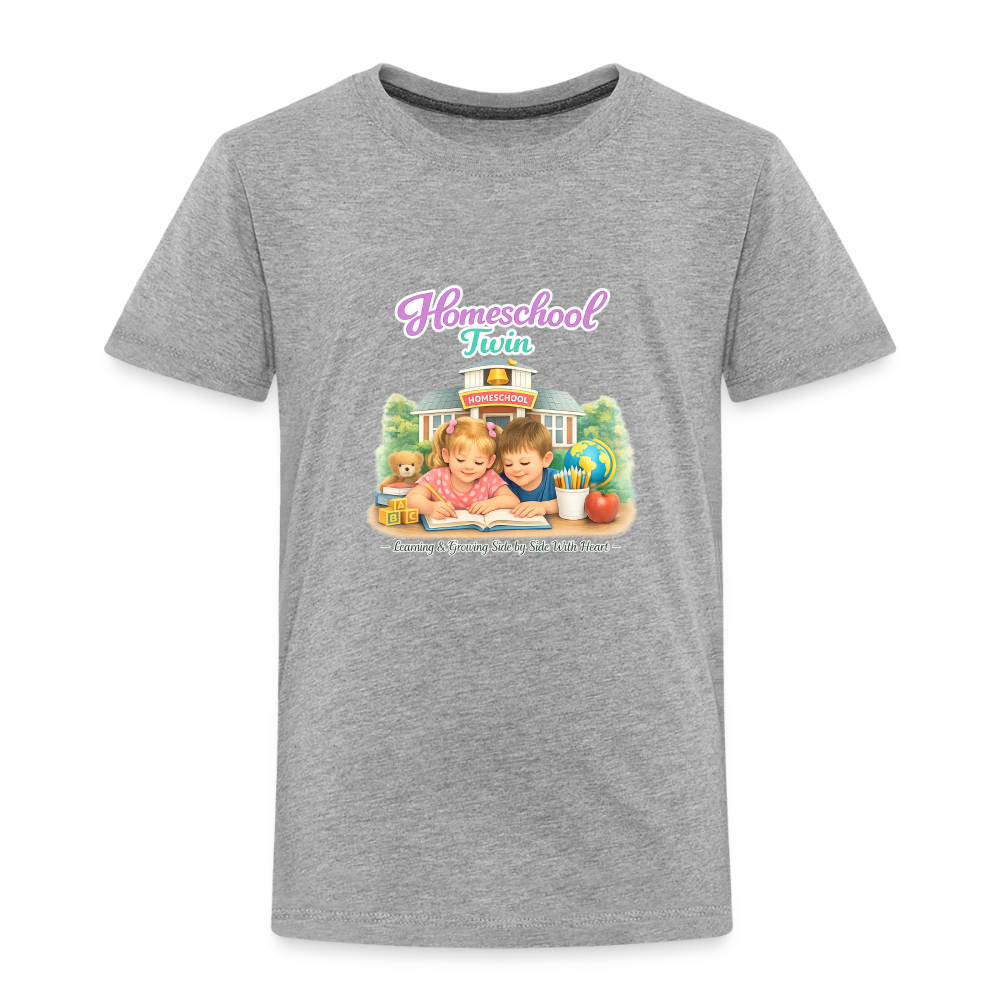 Homeschool Twin Boy — Kids' T-Shirt / Toddler Premium T-Shirt - heather gray