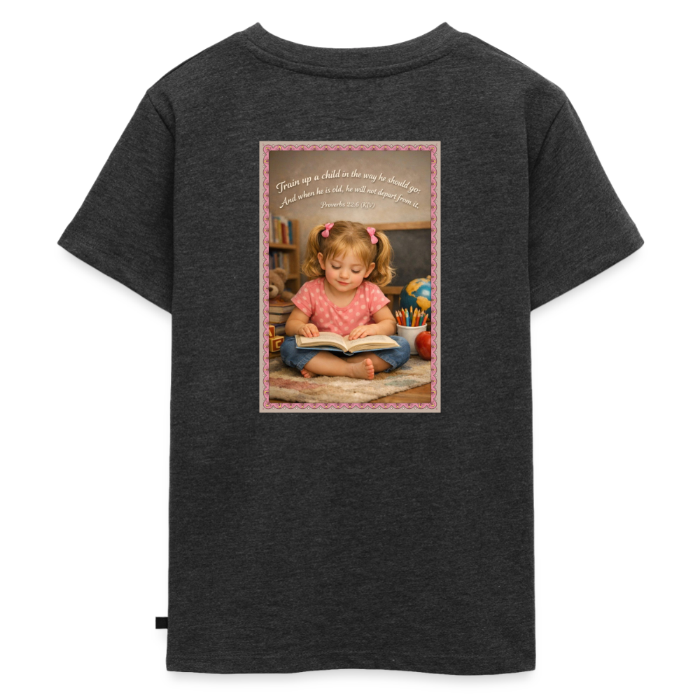 Homeschool Twin Girl — Kids' T-Shirt / Toddler Premium T-Shirt - heather anthracite