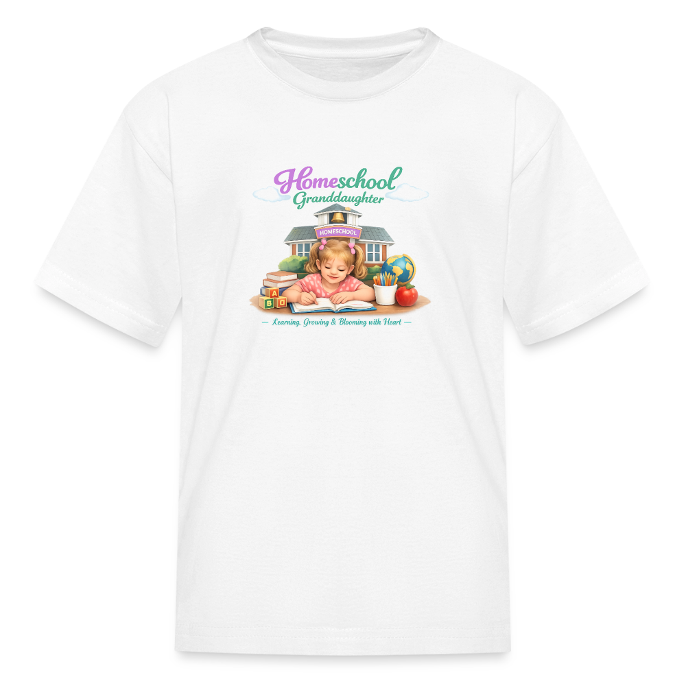 Homeschool Granddaughter | Girls' T-Shirt - white