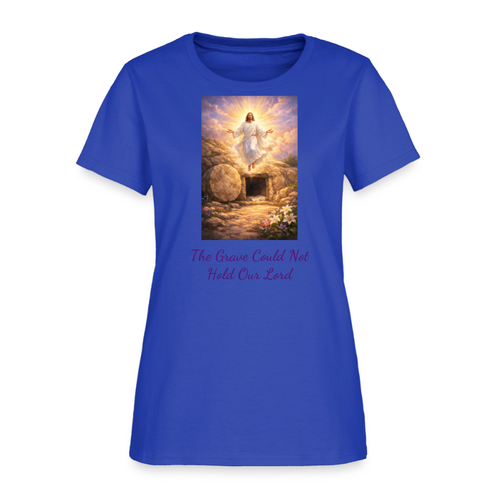 The Grave Could Not Hold Our Lord | Women's T-Shirt - royal blue