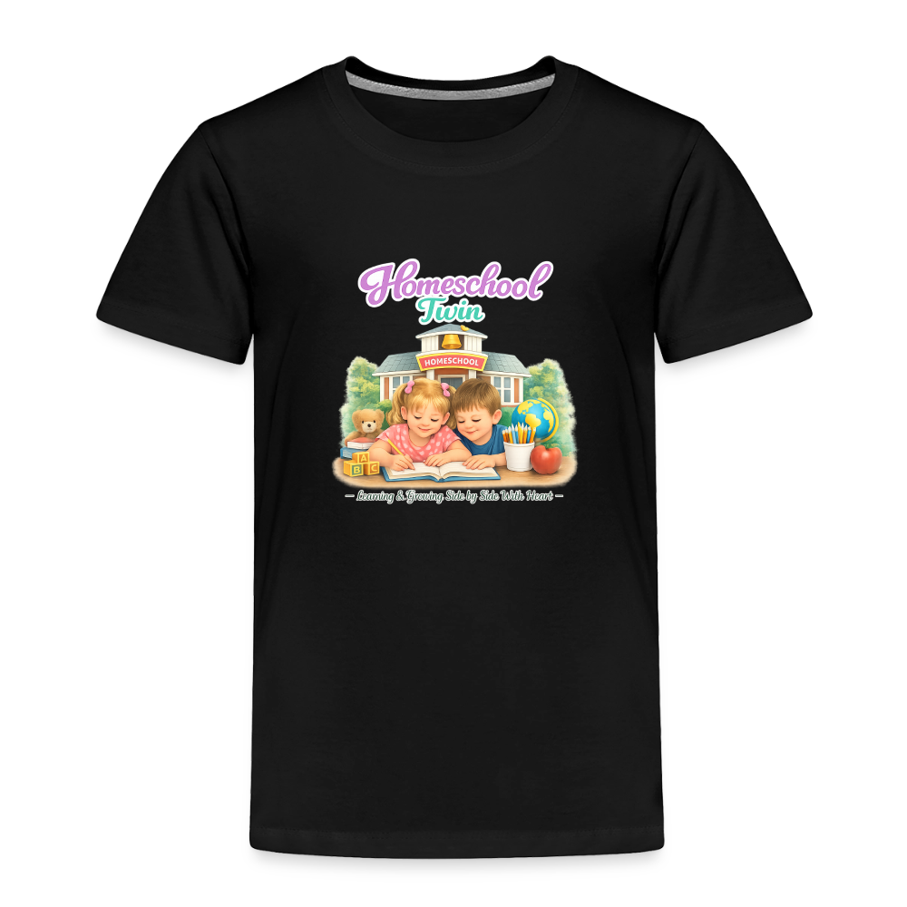 Homeschool Twin Girl — Kids' T-Shirt / Toddler Premium T-Shirt - black