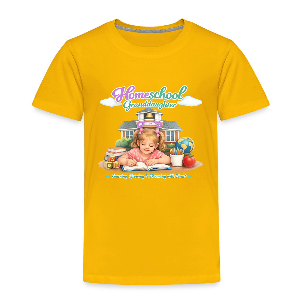 Homeschool Granddaughter | Girls' T-Shirt - sun yellow