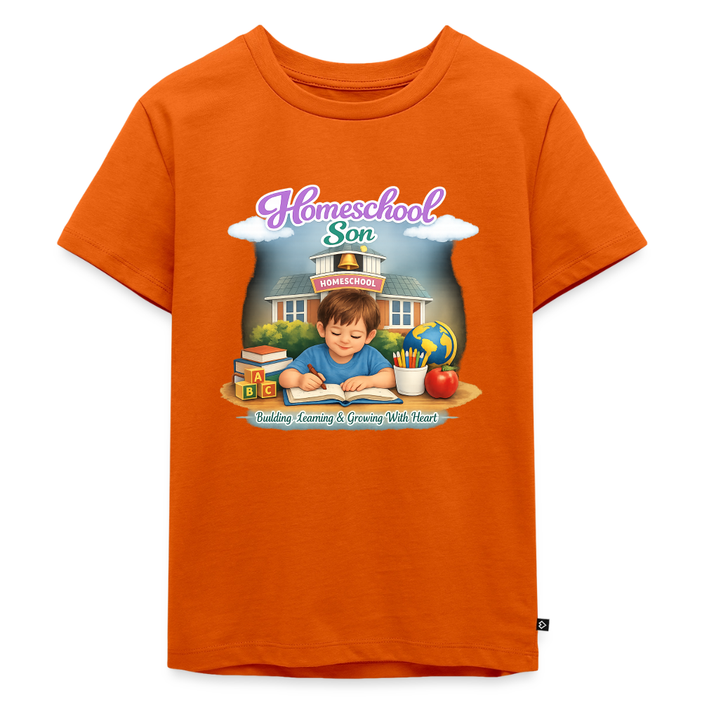 Homeschool Son | Boys' T-Shirt - orange 