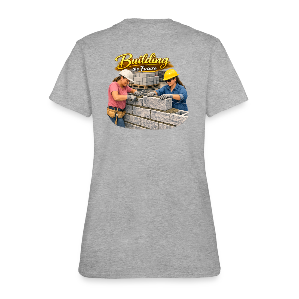 "Building the Future" | Masonry & Bricklayer Women's T-Shirt - heather gray