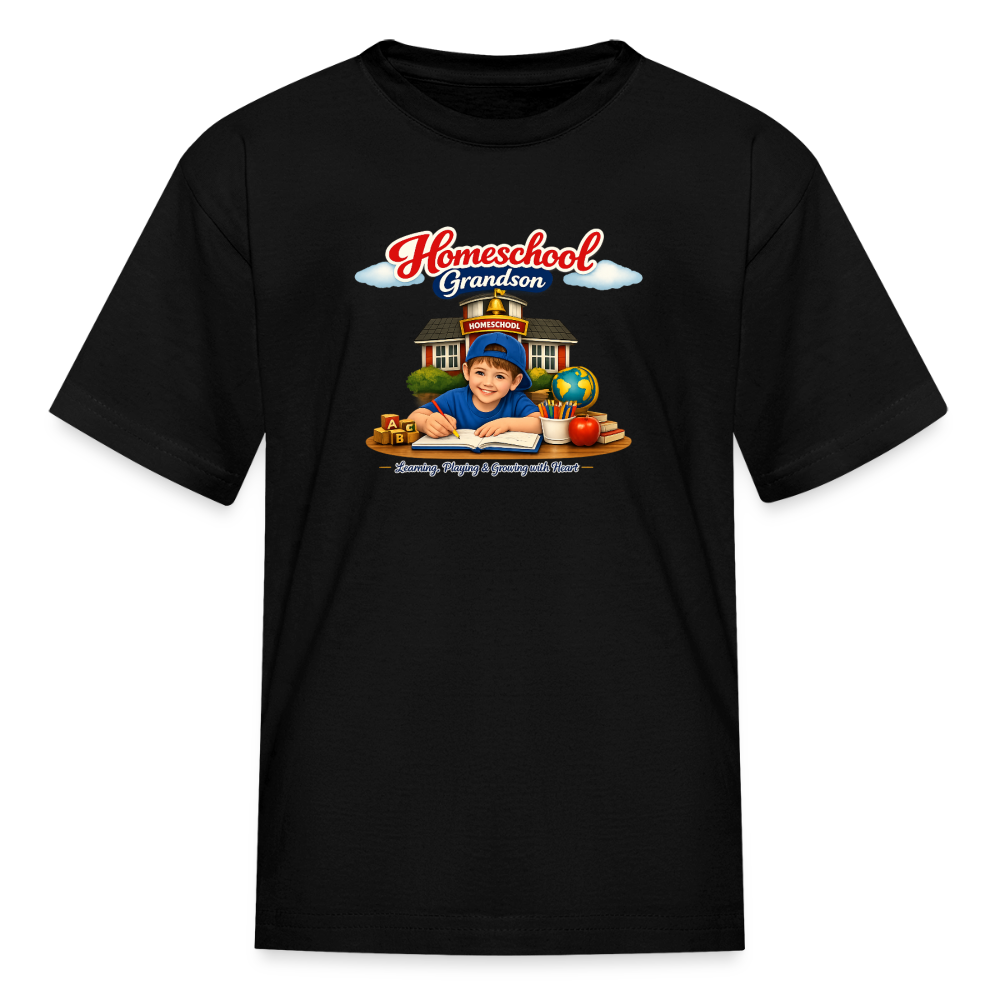 Homeschool Grandson | Boys' T-Shirt - black