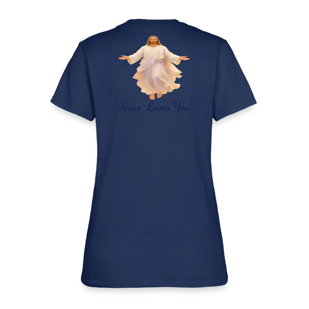 The Grave Could Not Hold Our Lord | Women's T-Shirt -  blue dusk