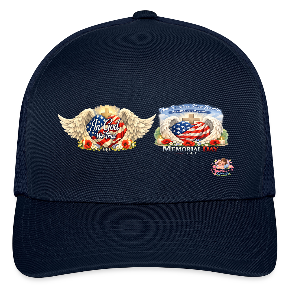 Memorial Day - Your Sacrifice is Never Forgotten | Flexfit Fitted Baseball Cap - navy