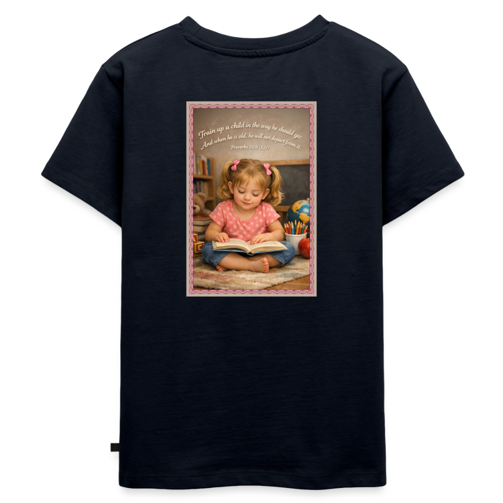 Homeschool Twin Girl — Kids' T-Shirt / Toddler Premium T-Shirt - navy