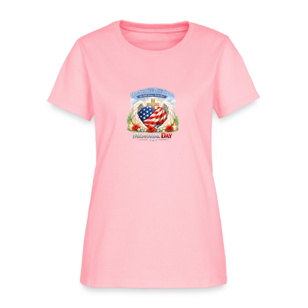 Memorial Day — "Your Sacrifice is Never Forgotten" | Women's T-Shirt - pink