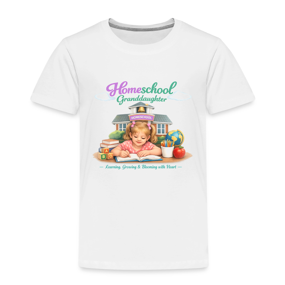 Homeschool Granddaughter | Girls' T-Shirt - white