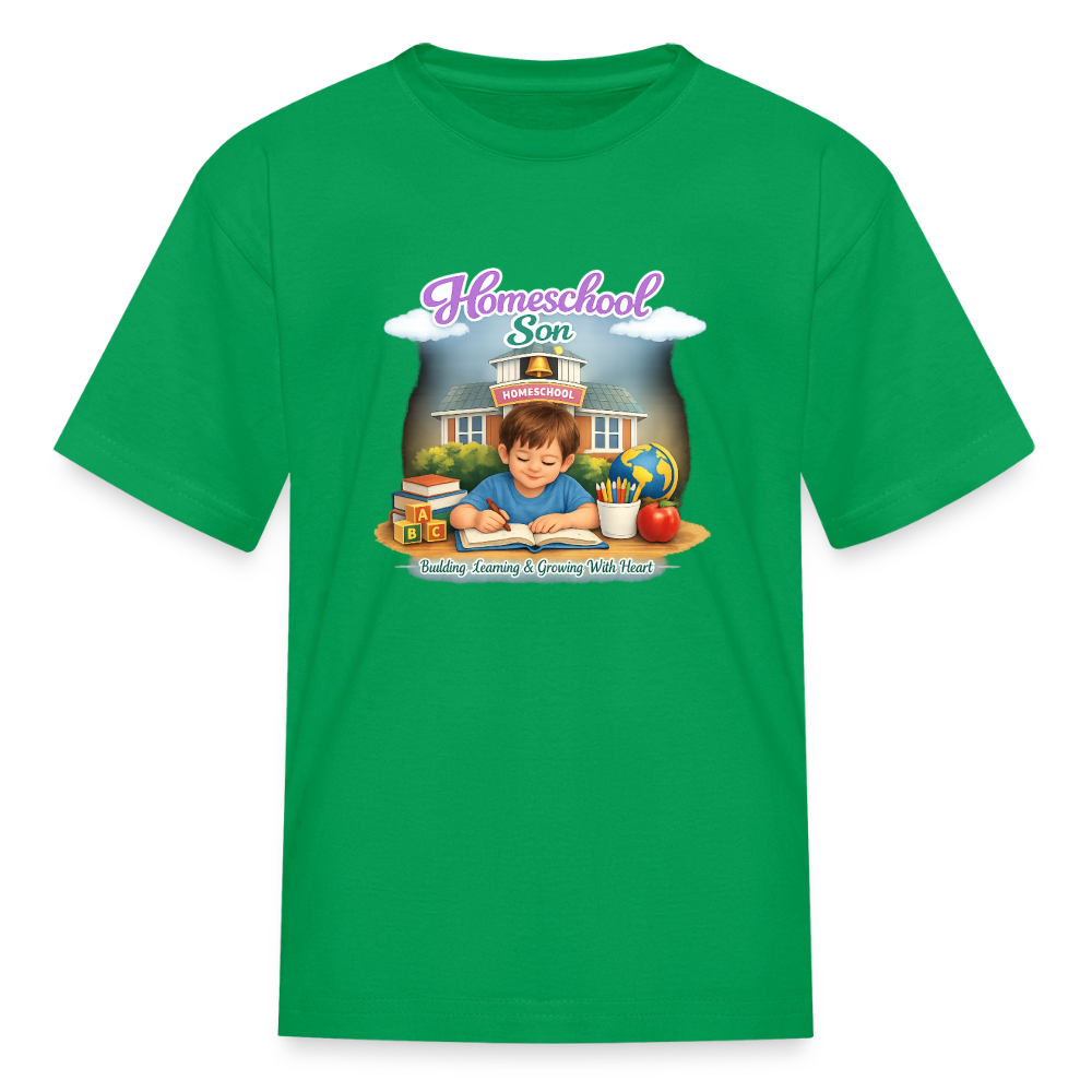 Homeschool Son | Boys' T-Shirt - kelly green
