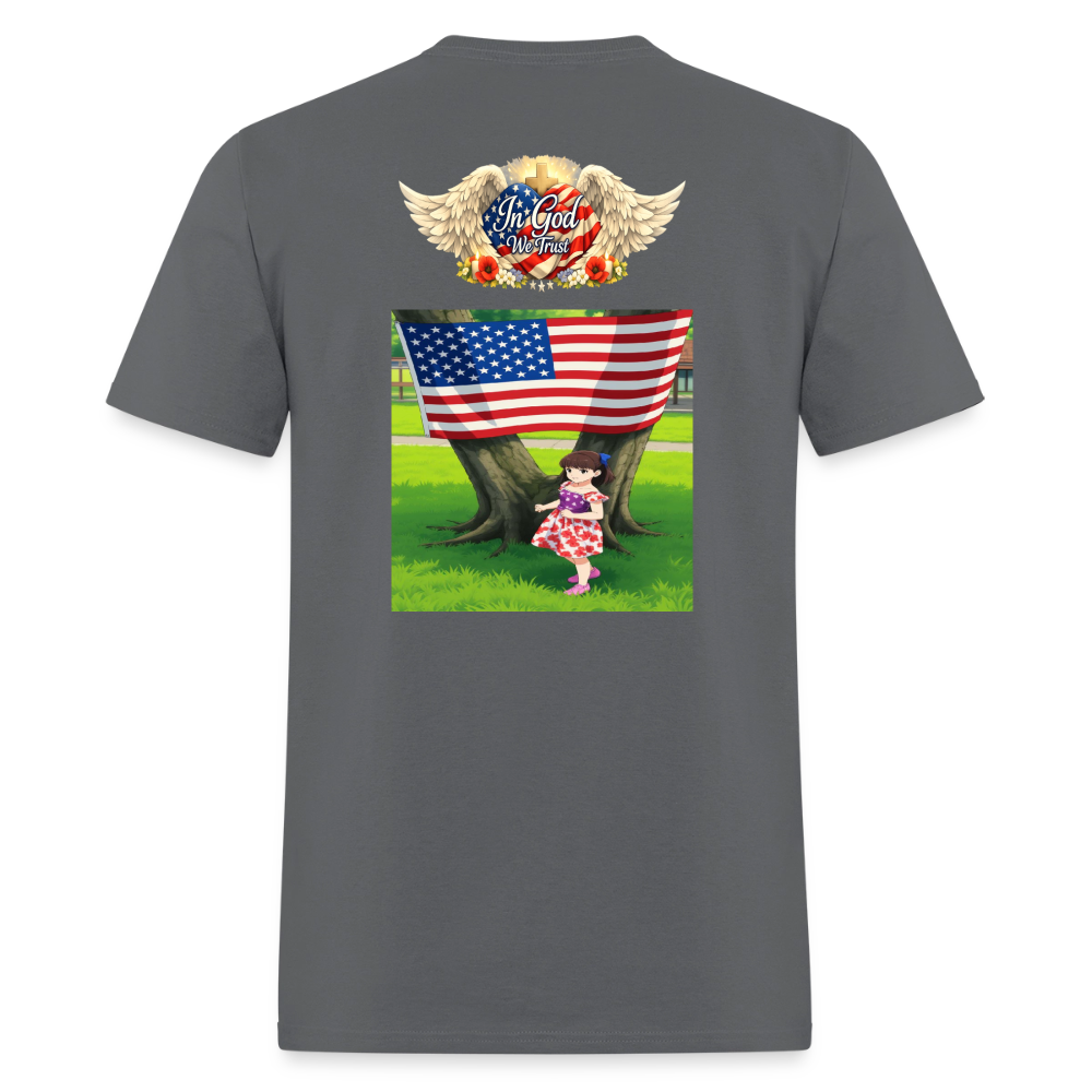 Memorial Day — "Your Sacrifice is Never Forgotten" T-Shirt | Men's T-Shirt | GILDAN 5000 - charcoal