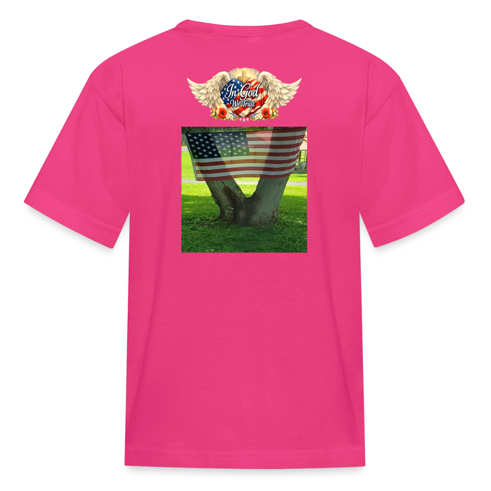 Memorial Day — "Your Sacrifice is Never Forgotten" | Kids' T-Shirt — Classic Edition - fuchsia