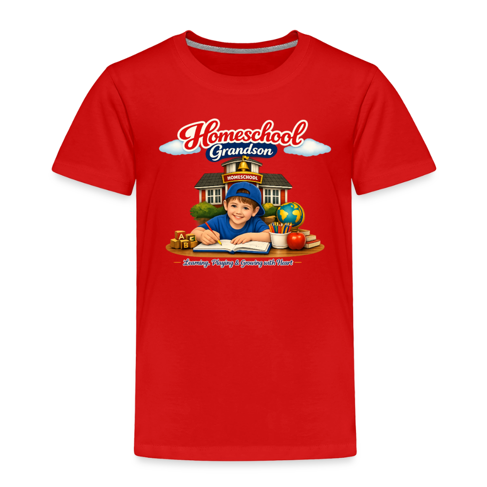Homeschool Grandson | Boys' T-Shirt - red