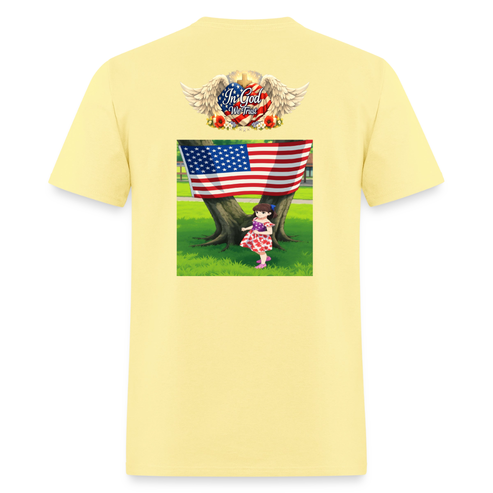 Memorial Day — "Your Sacrifice is Never Forgotten" T-Shirt | Men's T-Shirt | GILDAN 5000 - cornsilk