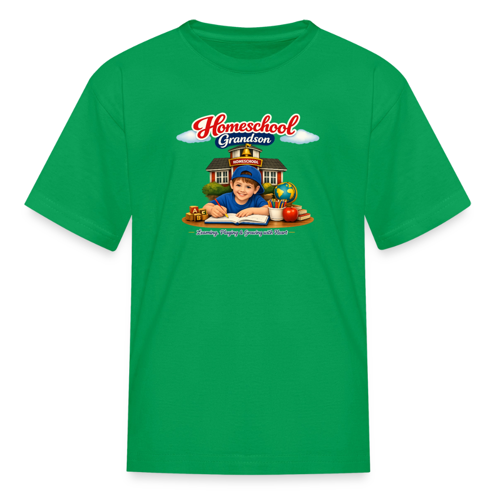 Homeschool Grandson | Boys' T-Shirt - kelly green