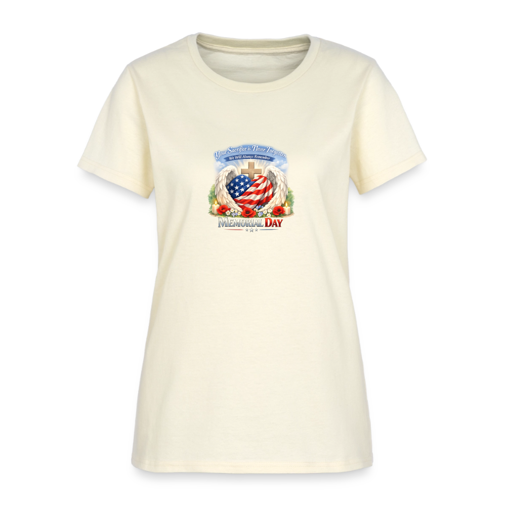 Memorial Day — "Your Sacrifice is Never Forgotten" | Women's T-Shirt - off white