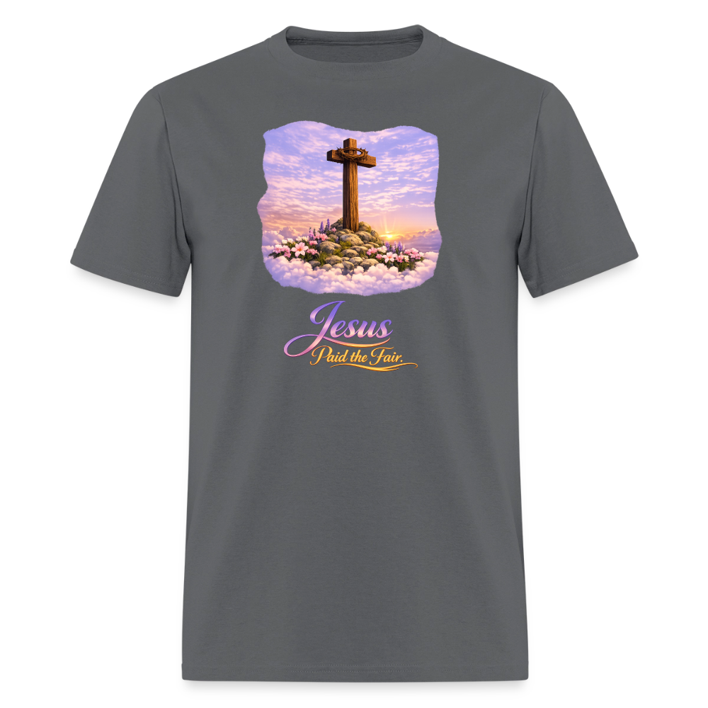 Jesus Paid the Fair | Men's T-Shirt | GILDAN 5000 - charcoal