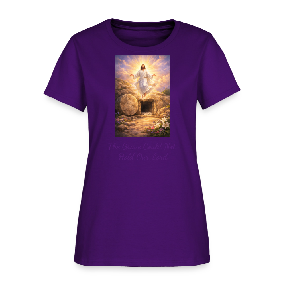 The Grave Could Not Hold Our Lord | Women's T-Shirt | 2nd Edition - purple