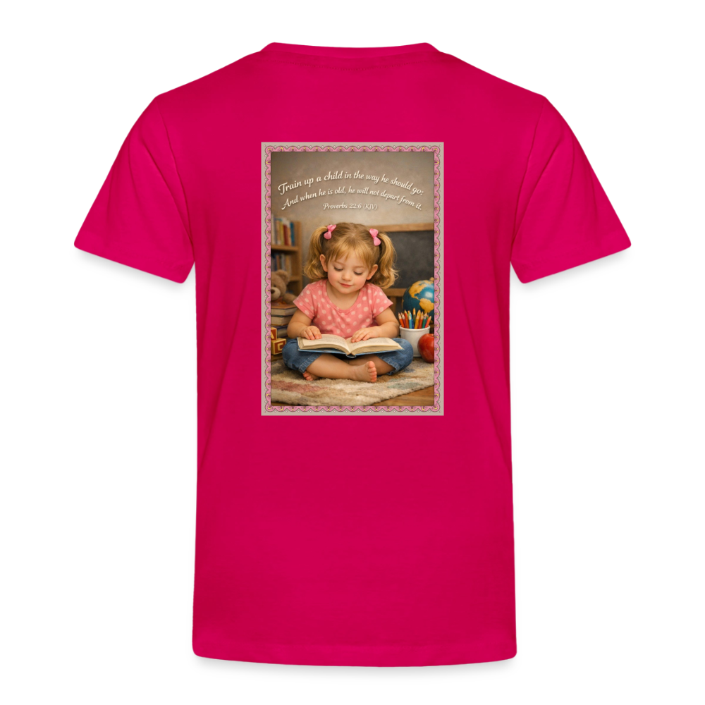 Homeschool Twin Girl — Kids' T-Shirt / Toddler Premium T-Shirt - dark pink