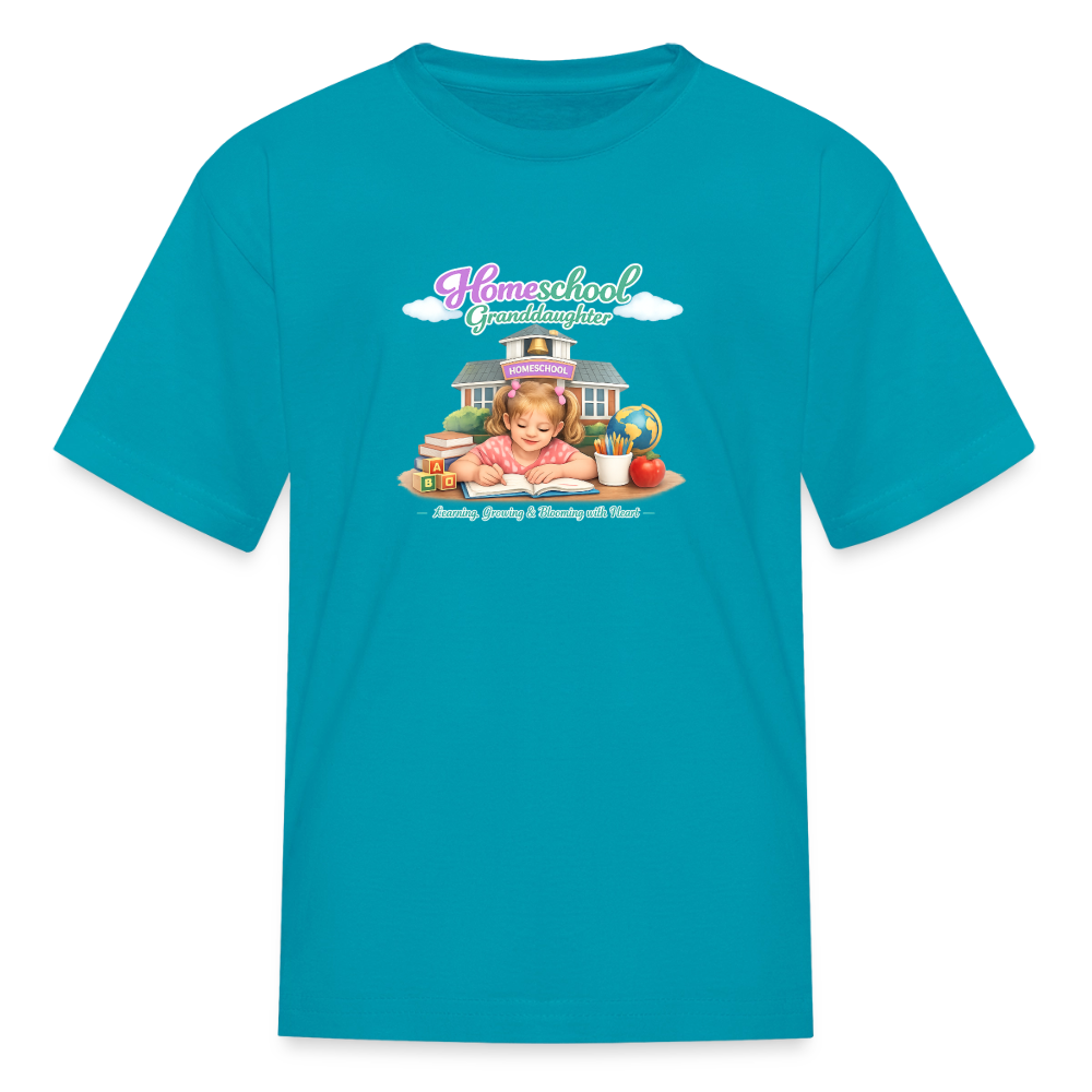 Homeschool Granddaughter | Girls' T-Shirt - turquoise