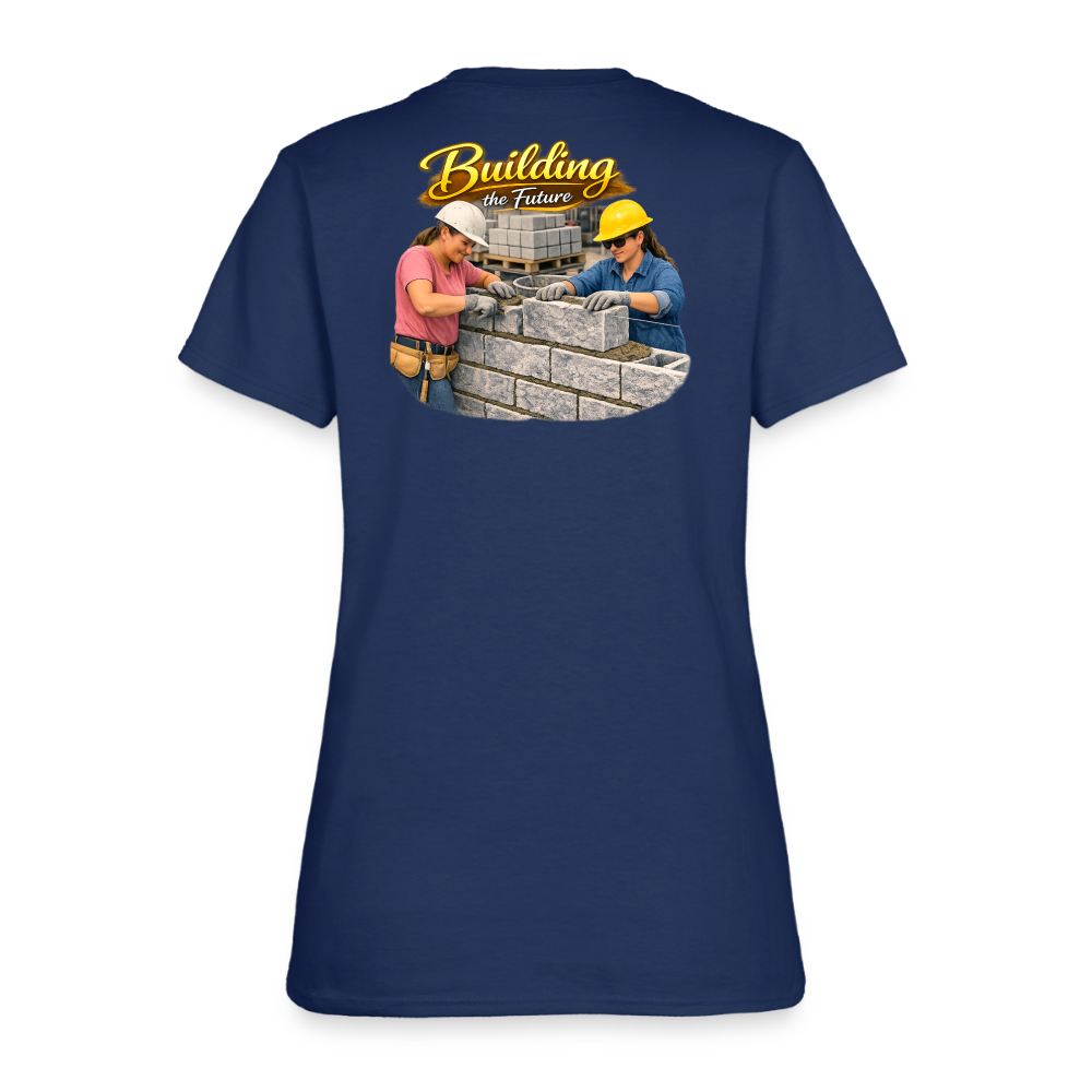 "Building the Future" | Masonry & Bricklayer Women's T-Shirt -  blue dusk