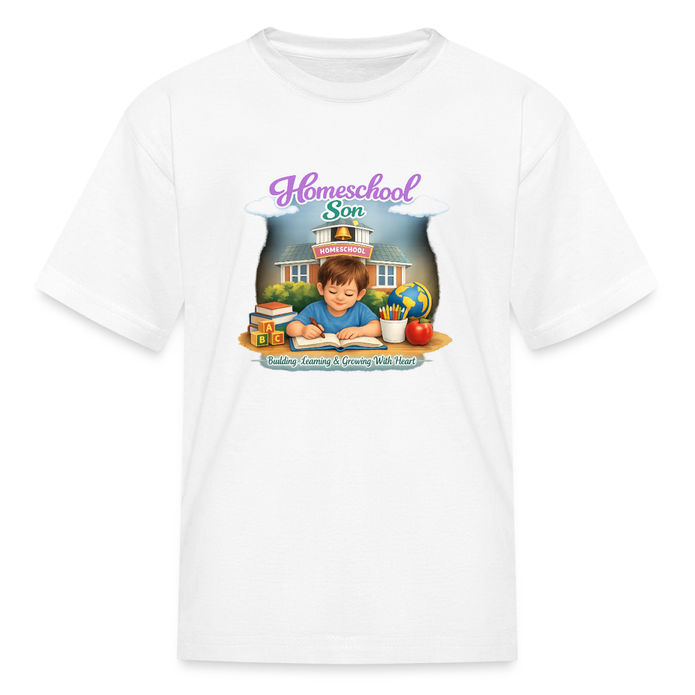 Homeschool Son | Boys' T-Shirt - white