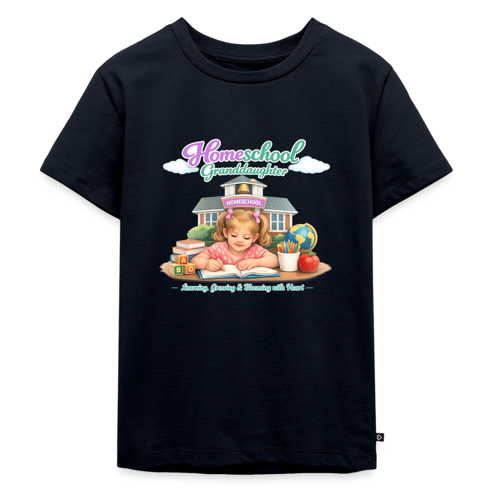Homeschool Granddaughter | Girls' T-Shirt - navy