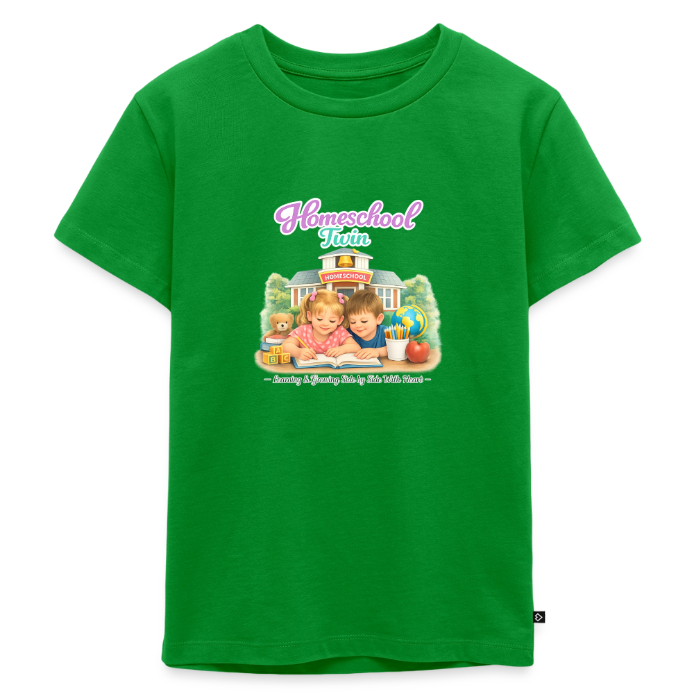 Homeschool Twin Girl — Kids' T-Shirt / Toddler Premium T-Shirt - green